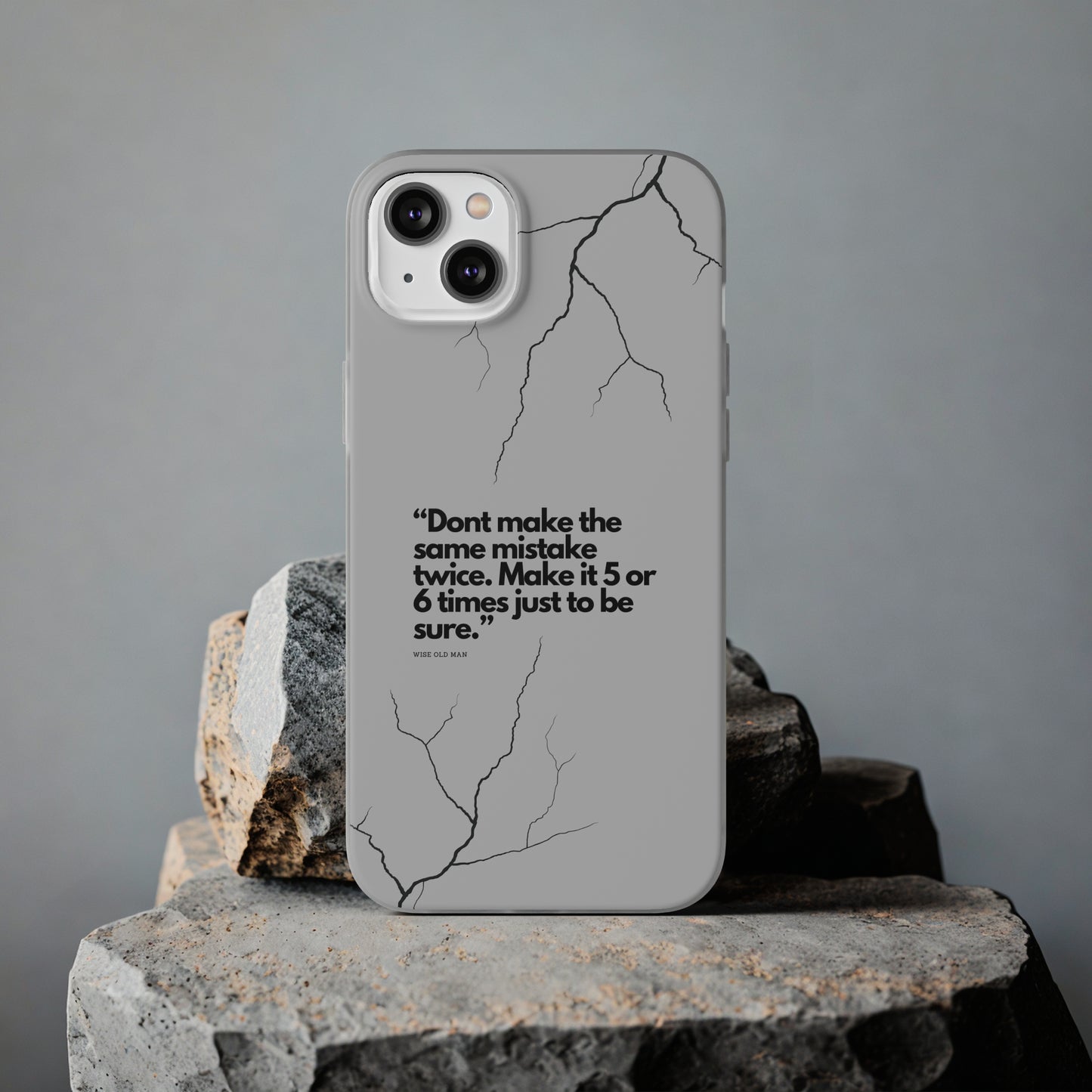 "Don't make the same mistake twice." High Quality Phone Case