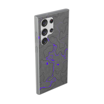 "Black Purple Topography" High Quality Phone Case