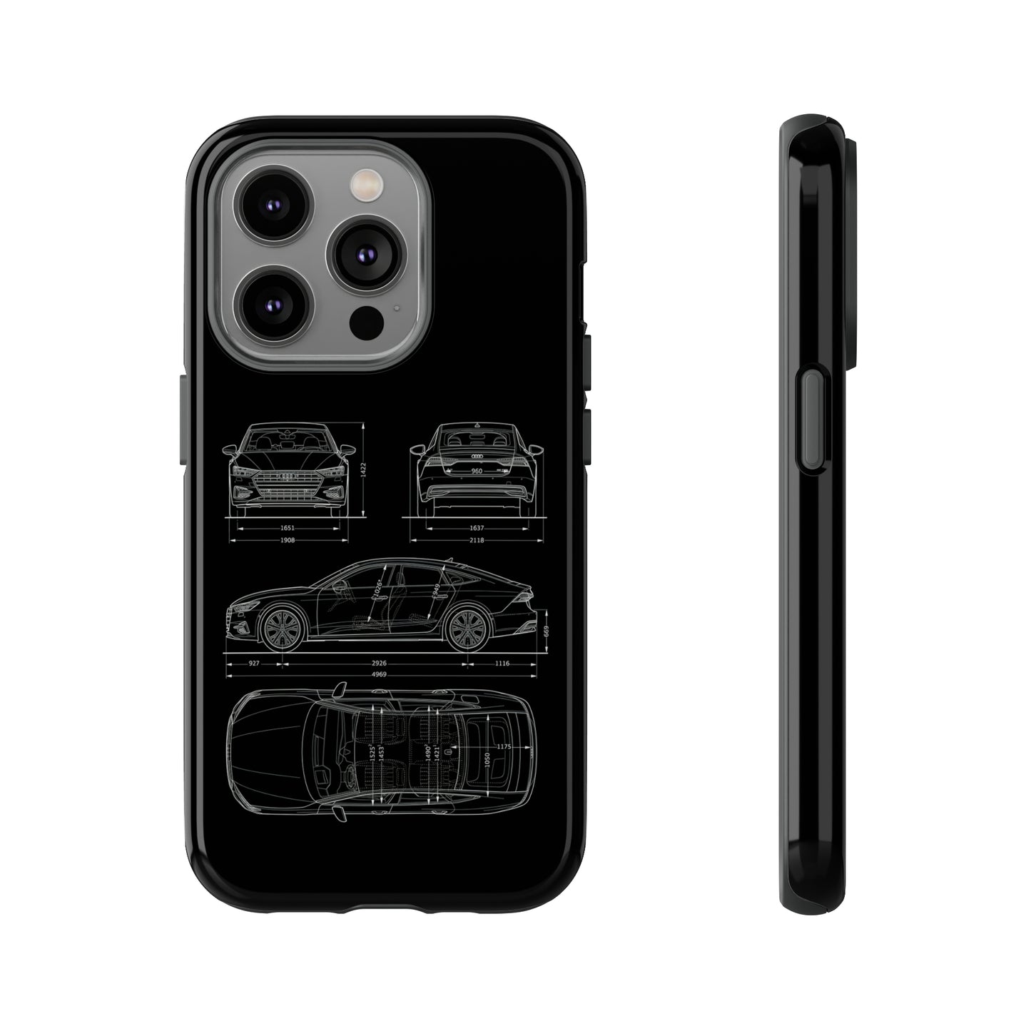 "Car Blueprint RS7" Premium Quality Phone Case