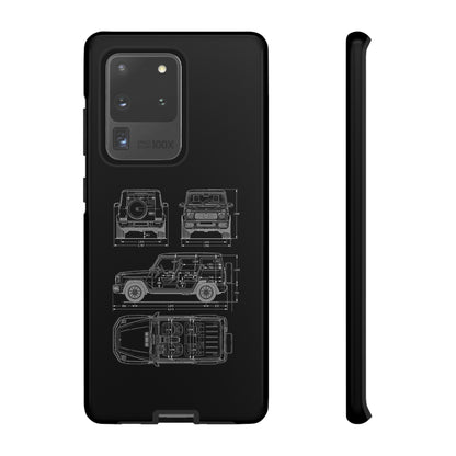 "Wagon Blueprint" Premium Quality Phone Case