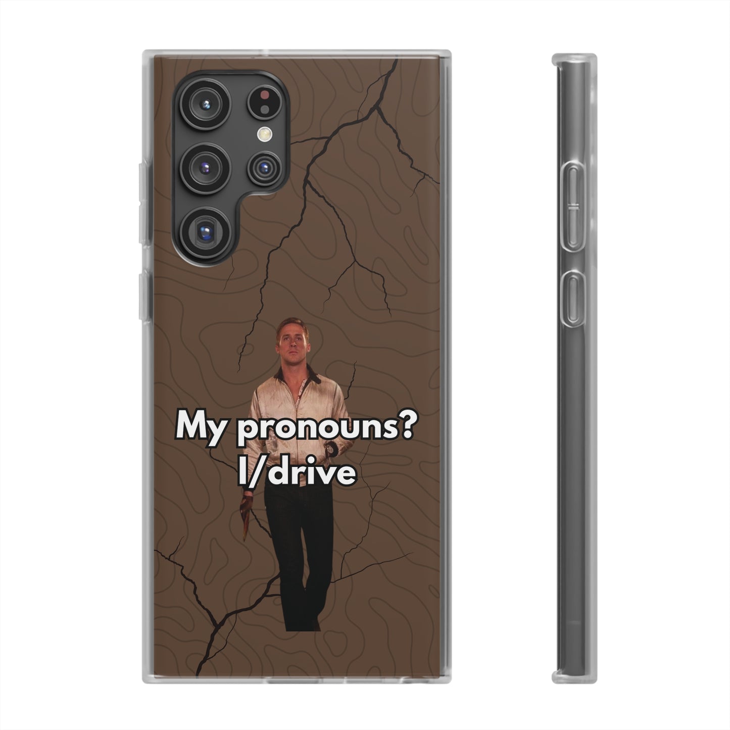 "My pronouns? I/drive" High Quality Phone Case