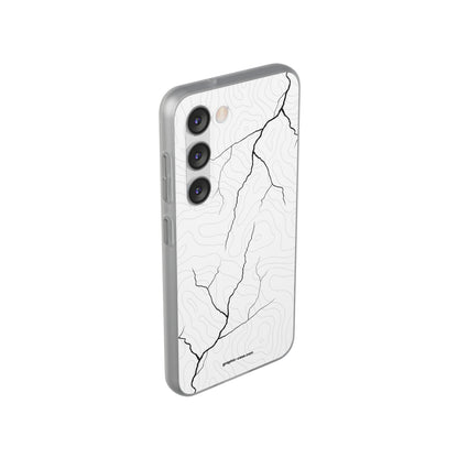 "Lightning and Topography White" High Quality Phone Case