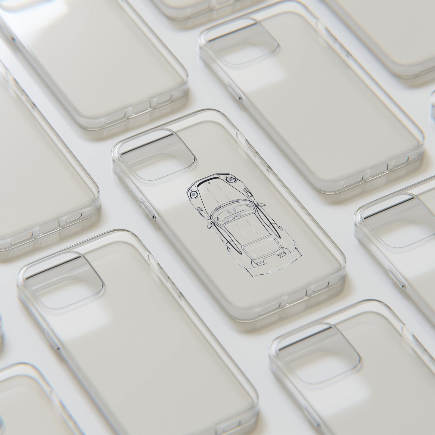 "Car Blueprint" High Quality Phone Case