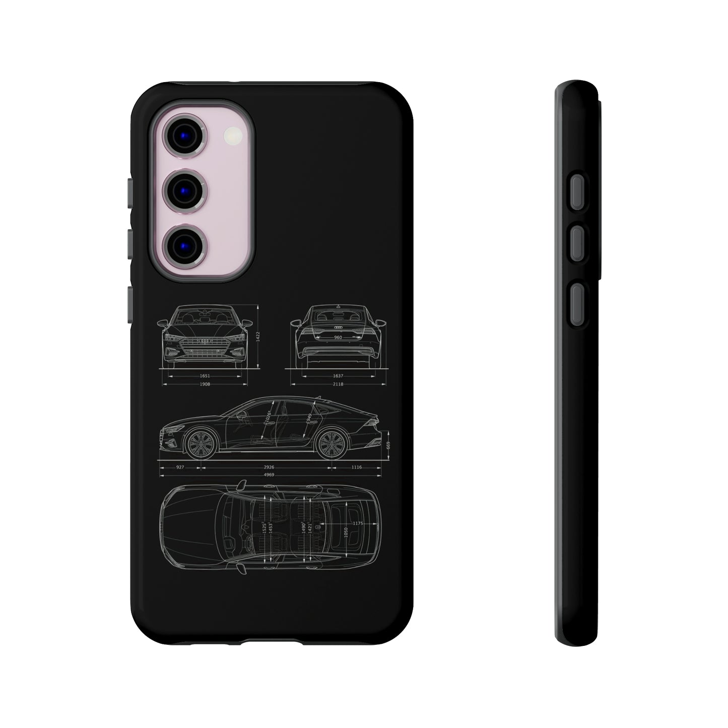 "Car Blueprint RS7" Premium Quality Phone Case