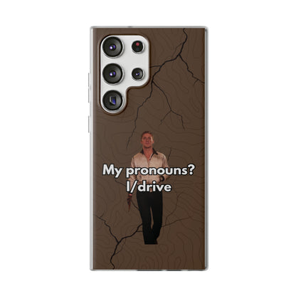 "My pronouns? I/drive" High Quality Phone Case