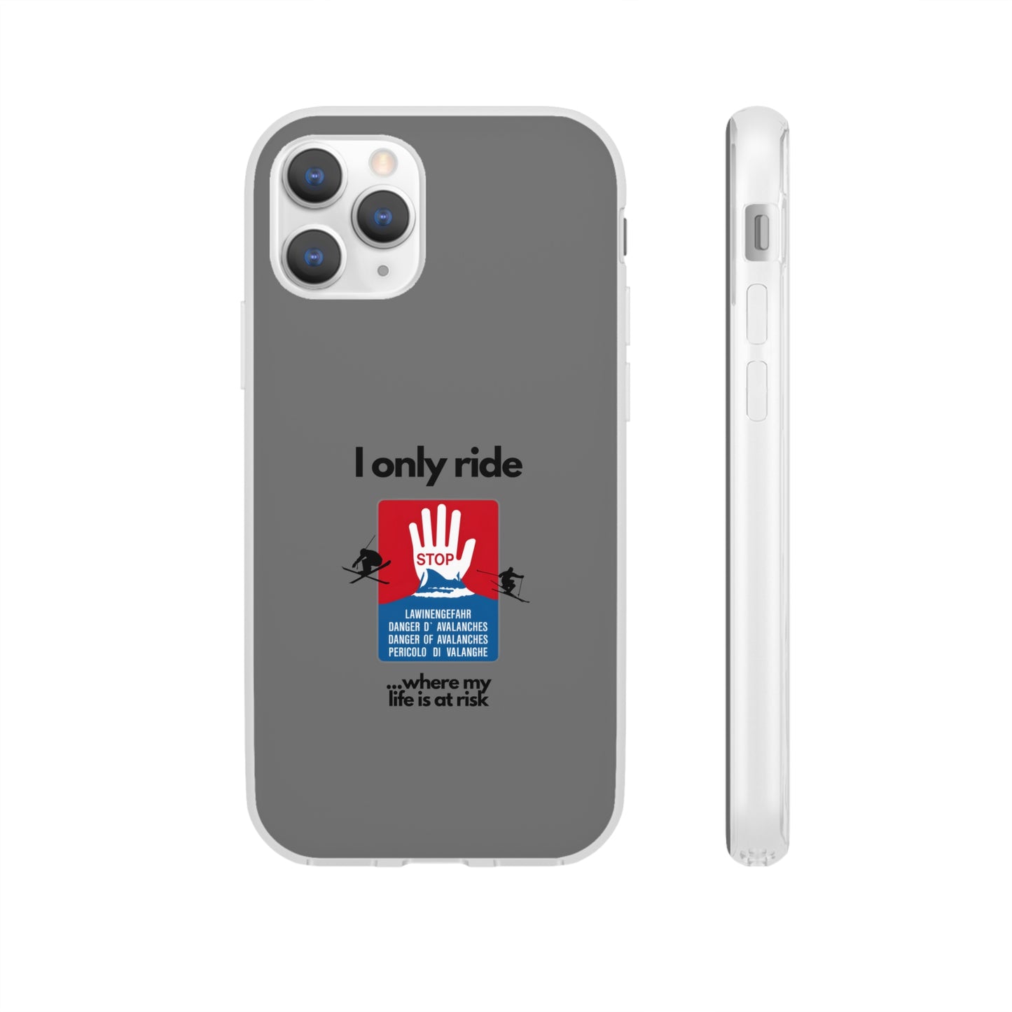 "I only ride where my life is at risk" High Quality Phone Case