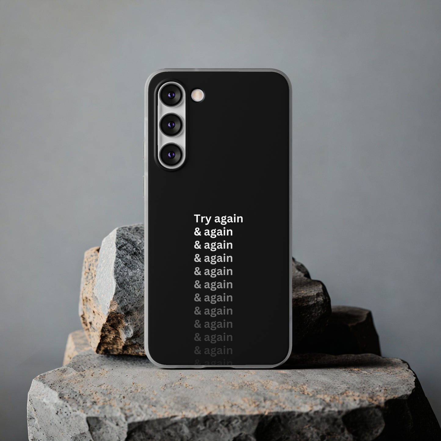 "Try again & again..." High Quality Phone Case