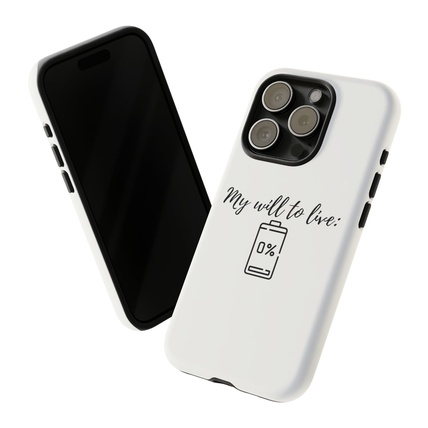 "My will to live: 0%" Premium Quality Phone Case