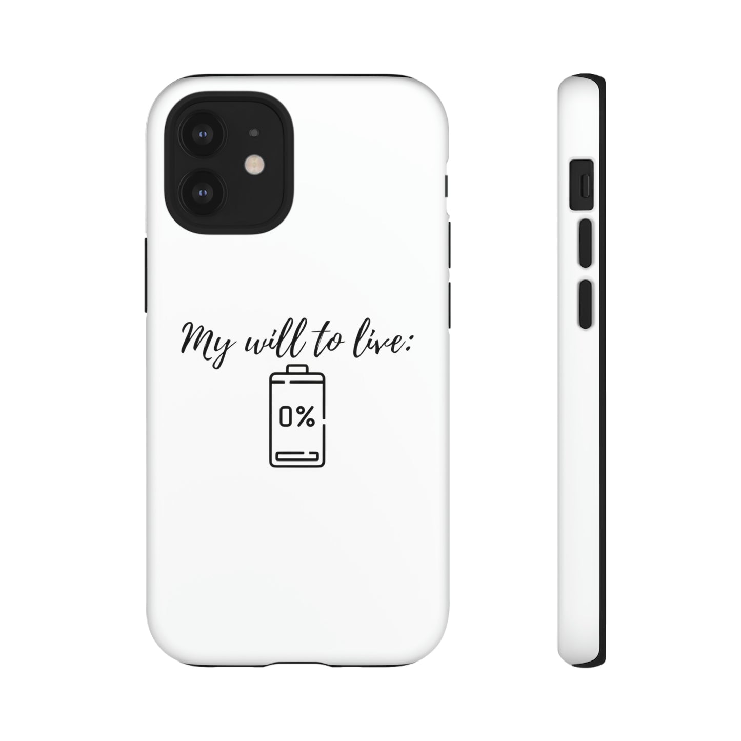 "My will to live: 0%" Premium Quality Phone Case