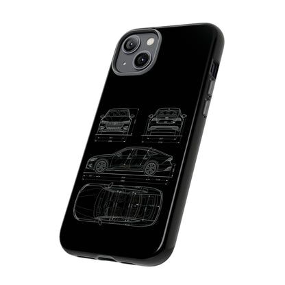 "Car Blueprint RS7" Premium Quality Phone Case