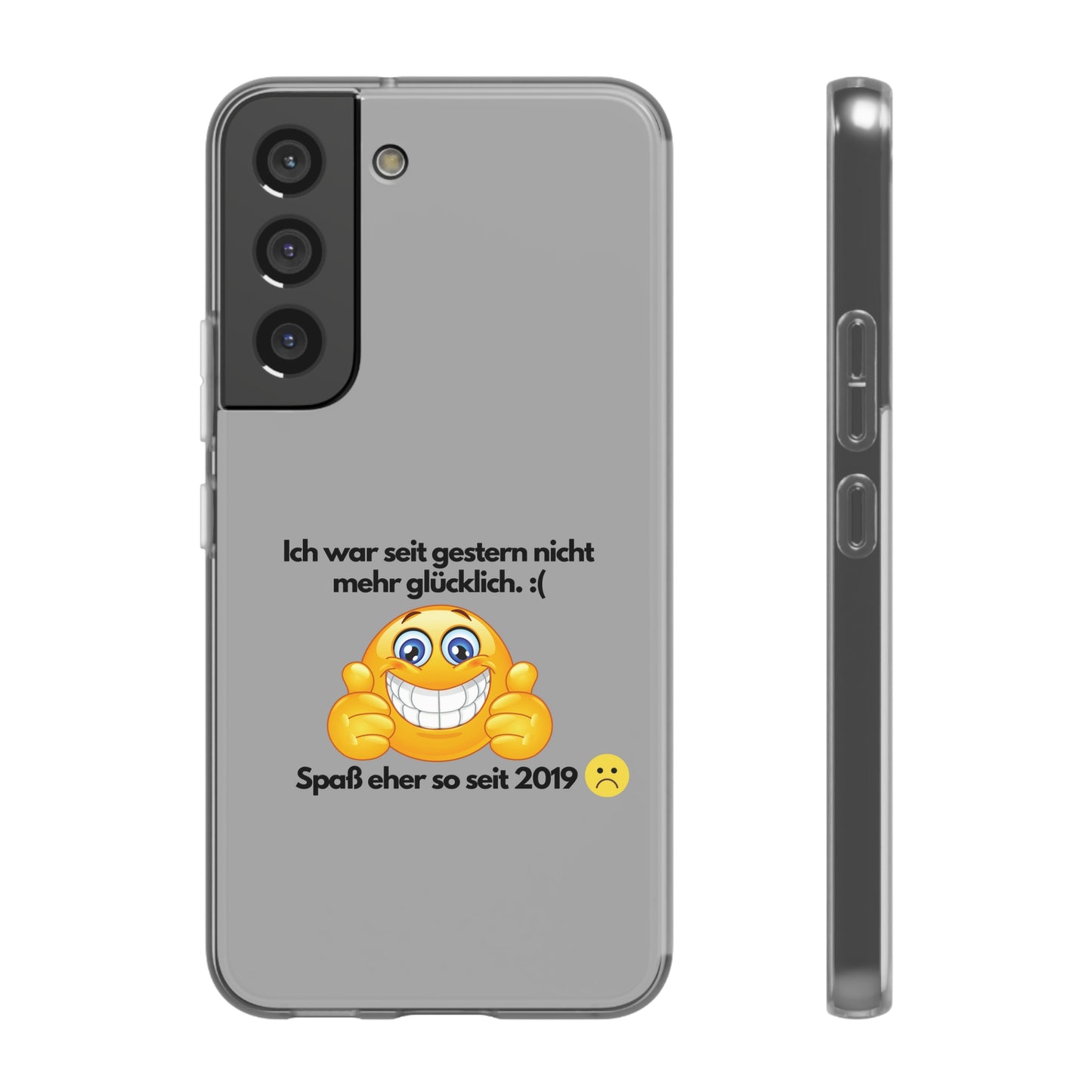 "lch war seit gestern nicht mehr glücklich" High Quality Phone Case