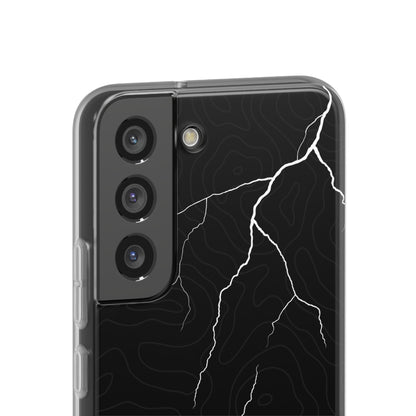 "Lightning and Topography Black" High Quality Phone Case