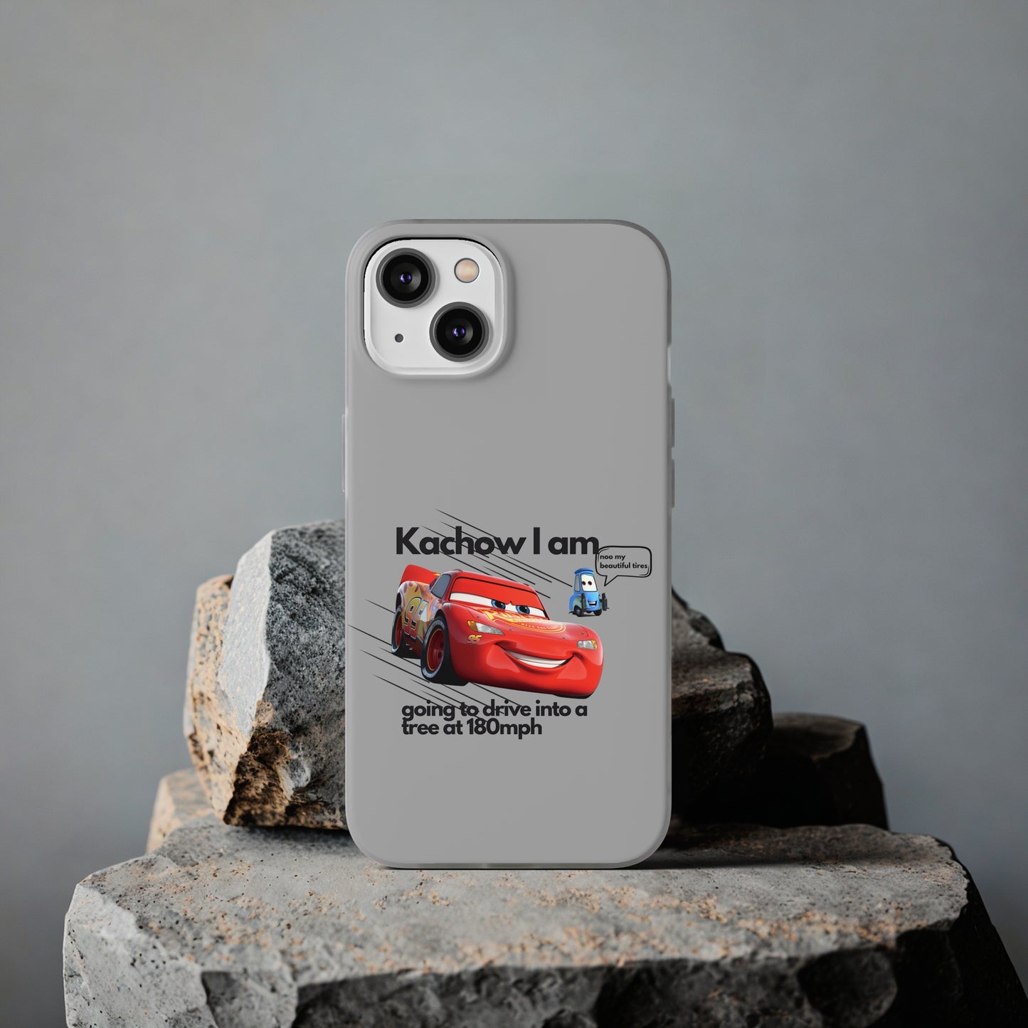 "Kachow into a tree" High Quality Phone Case