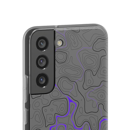 "Black Purple Topography" High Quality Phone Case