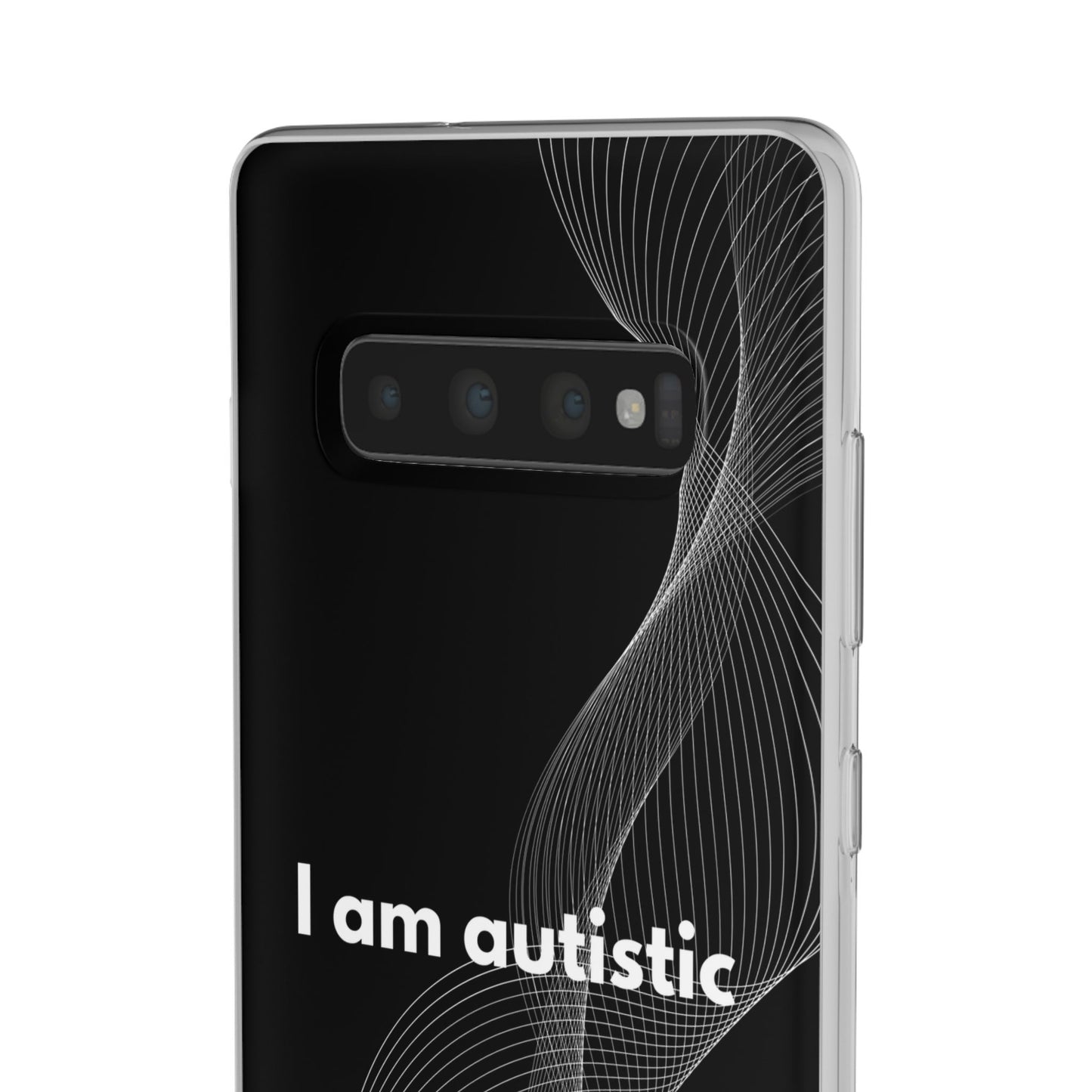 "I am autistic -black version" High Quality Phone Case