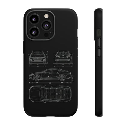 "Car Blueprint RS7" Premium Quality Phone Case