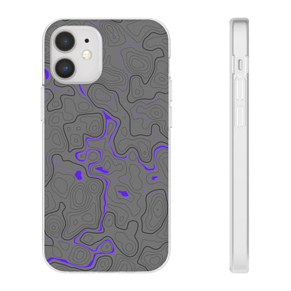 "Black Purple Topography" High Quality Phone Case