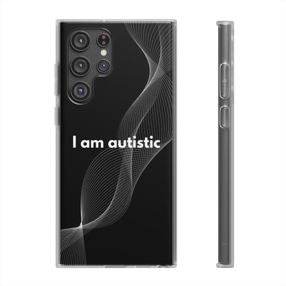 "I am autistic -black version" High Quality Phone Case