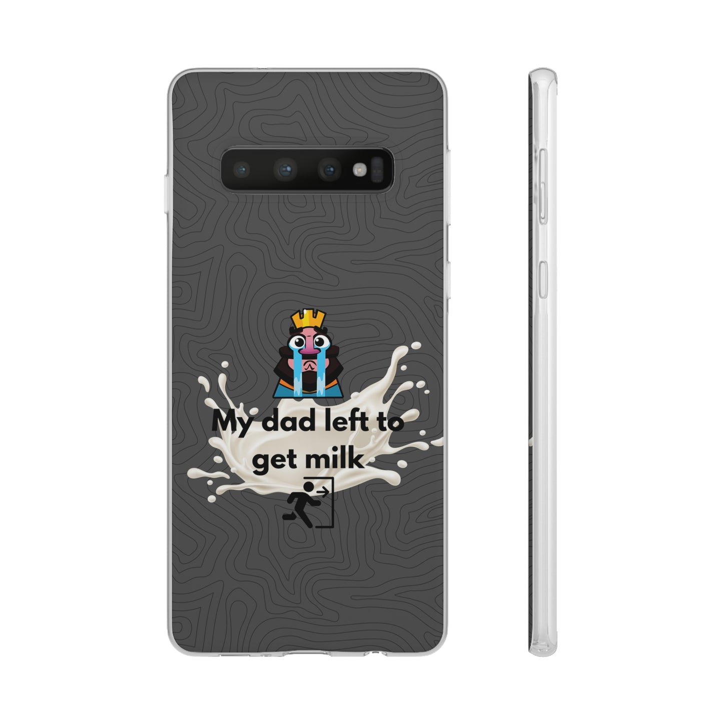 "My dad left to get milk" High Quality Phone Case