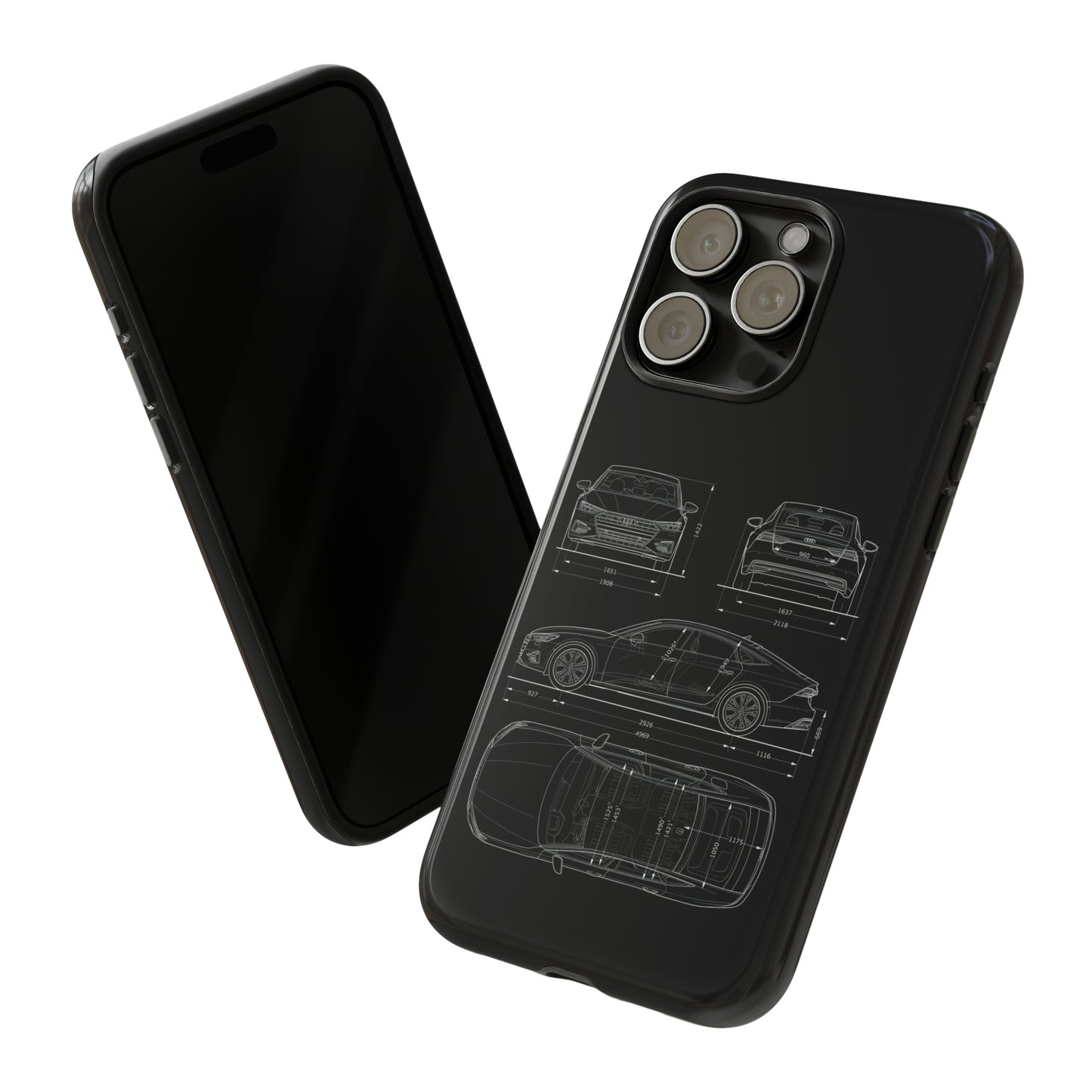 "Car Blueprint RS7" Premium Quality Phone Case