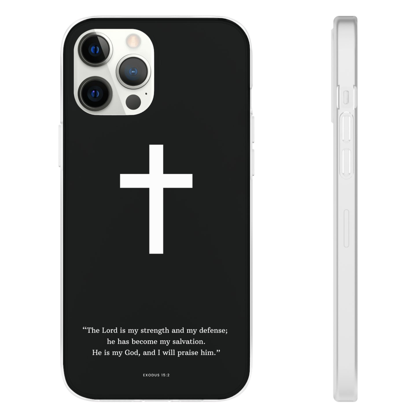 "Exodus 15:2 black edition" High Quality Phone Case