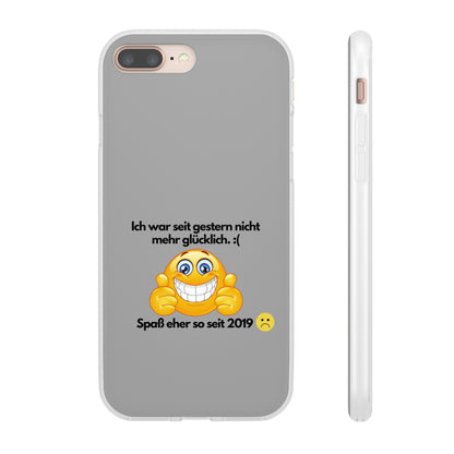 "lch war seit gestern nicht mehr glücklich" High Quality Phone Case