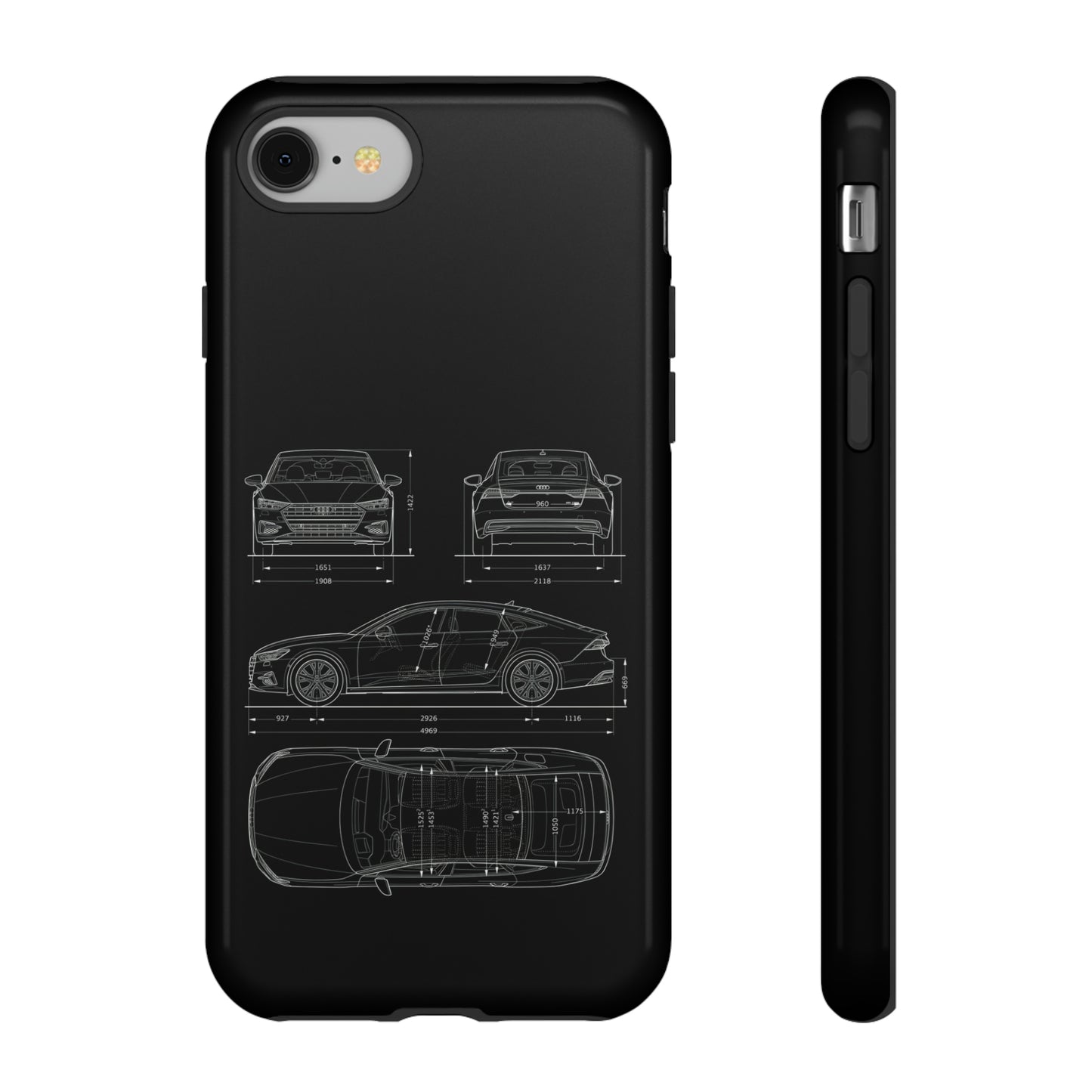 "Car Blueprint RS7" Premium Quality Phone Case