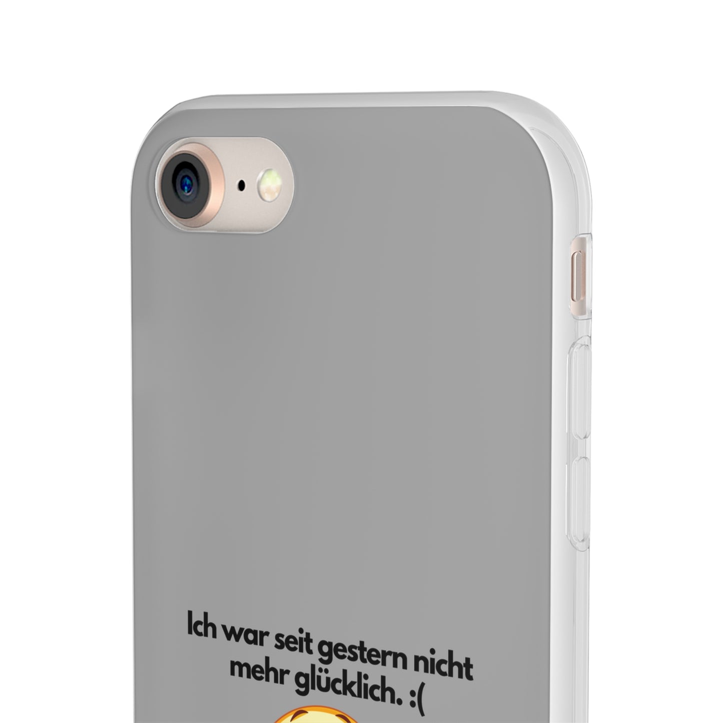 "lch war seit gestern nicht mehr glücklich" High Quality Phone Case