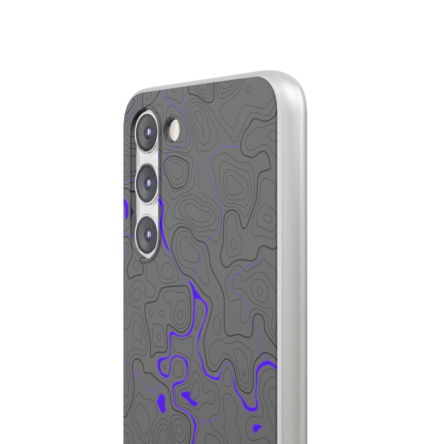 "Black Purple Topography" High Quality Phone Case