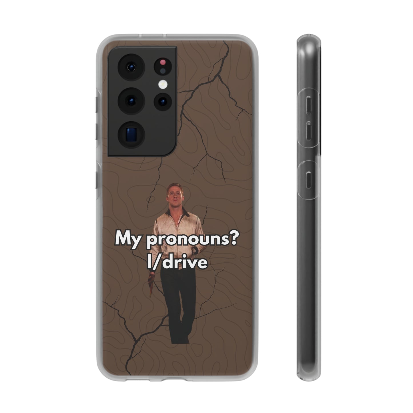 "My pronouns? I/drive" High Quality Phone Case