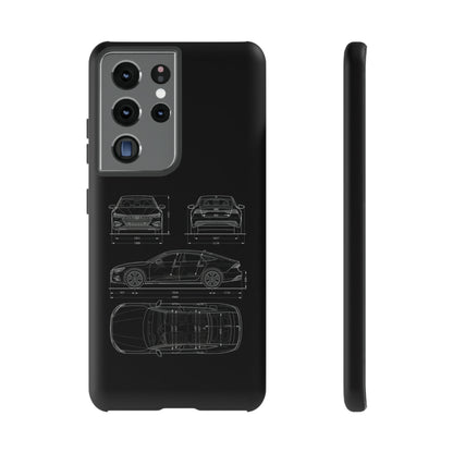 "Car Blueprint RS7" Premium Quality Phone Case