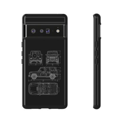 "Wagon Blueprint" Premium Quality Phone Case