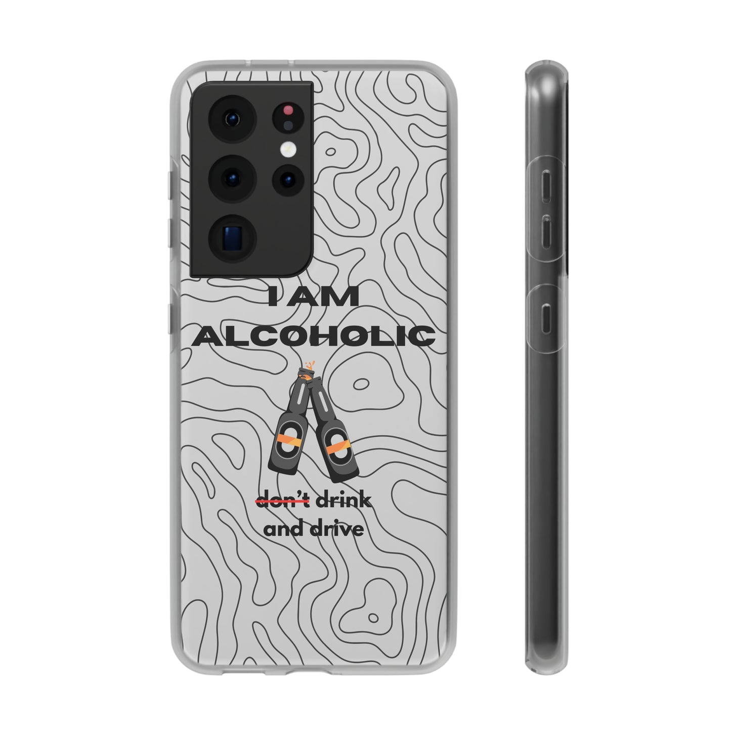 "I am alcoholic" High Quality Phone Case