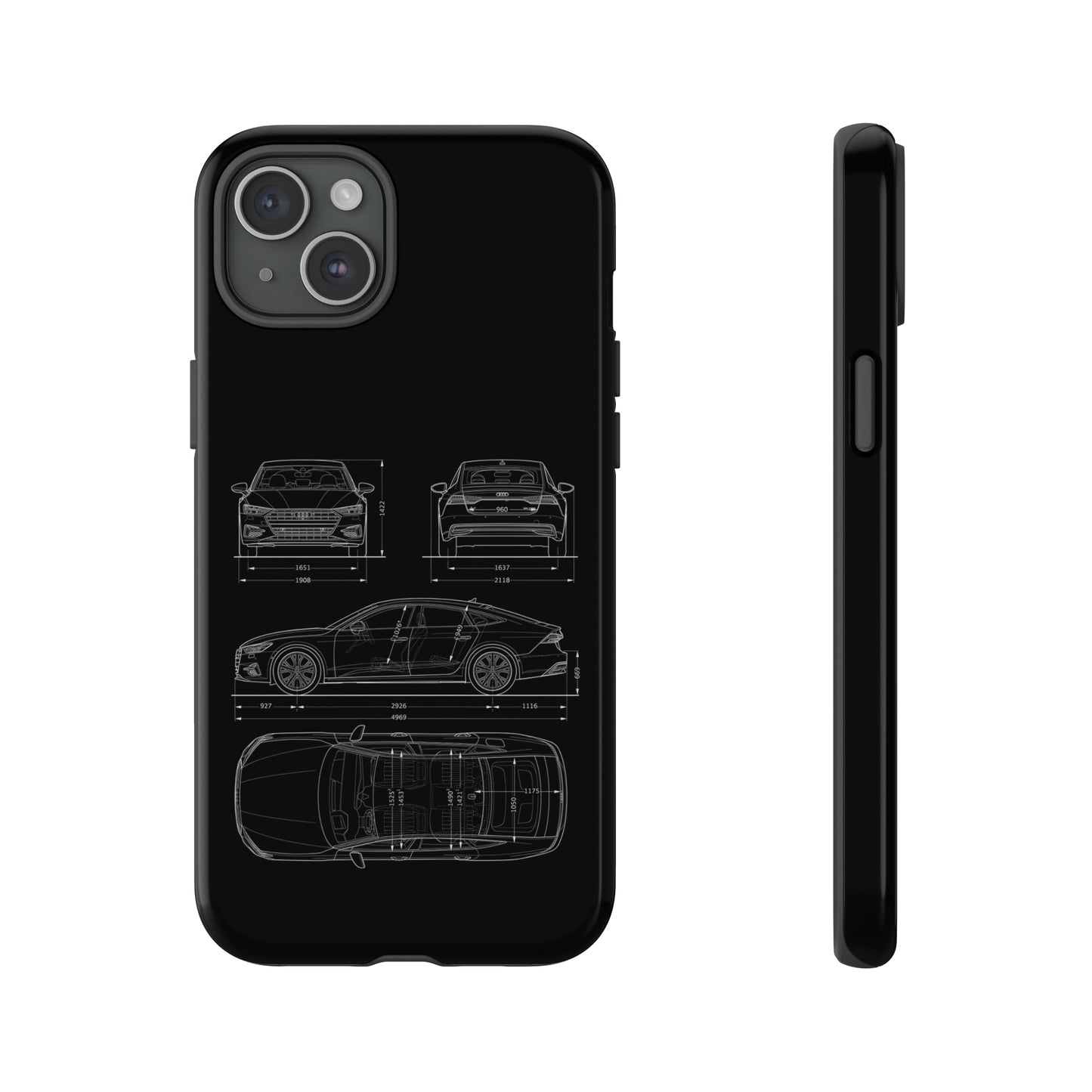 "Car Blueprint RS7" Premium Quality Phone Case