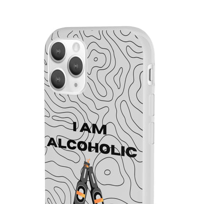 "I am alcoholic" High Quality Phone Case