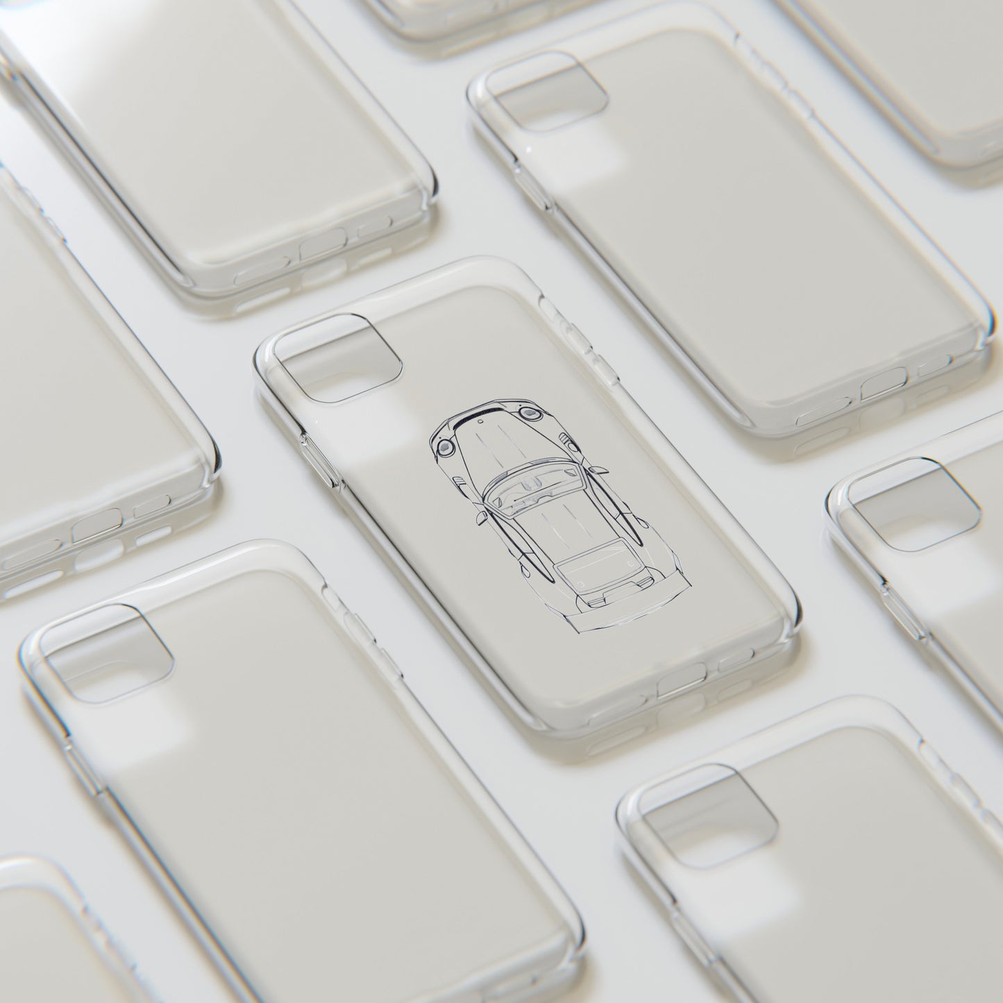 "Car Blueprint" High Quality Phone Case