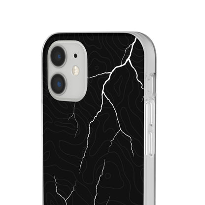 "Lightning and Topography Black" High Quality Phone Case