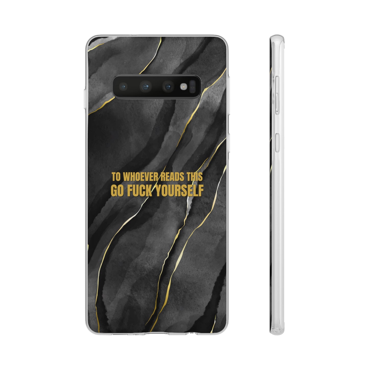 "to whoever reads this, go fuck yourself" High Quality Phone Case