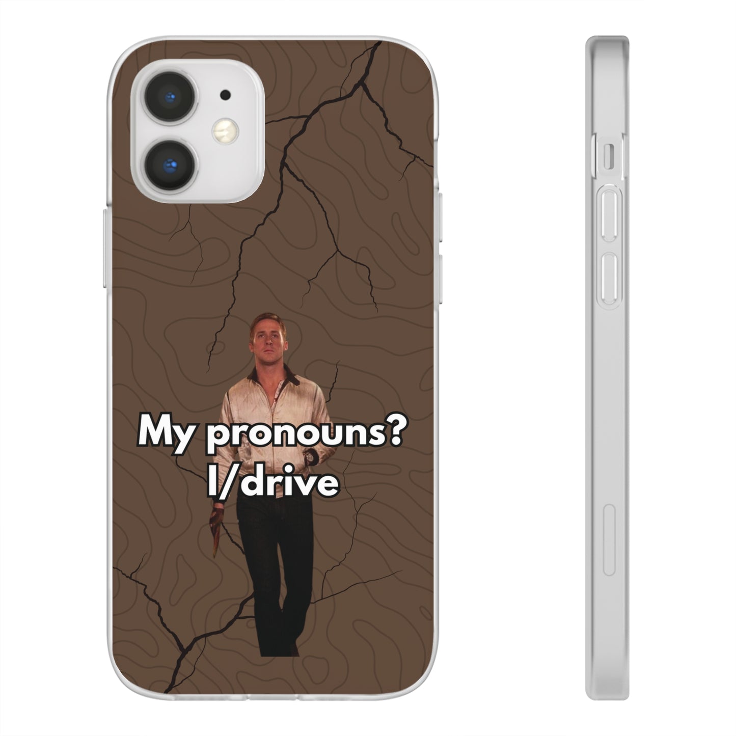 "My pronouns? I/drive" High Quality Phone Case