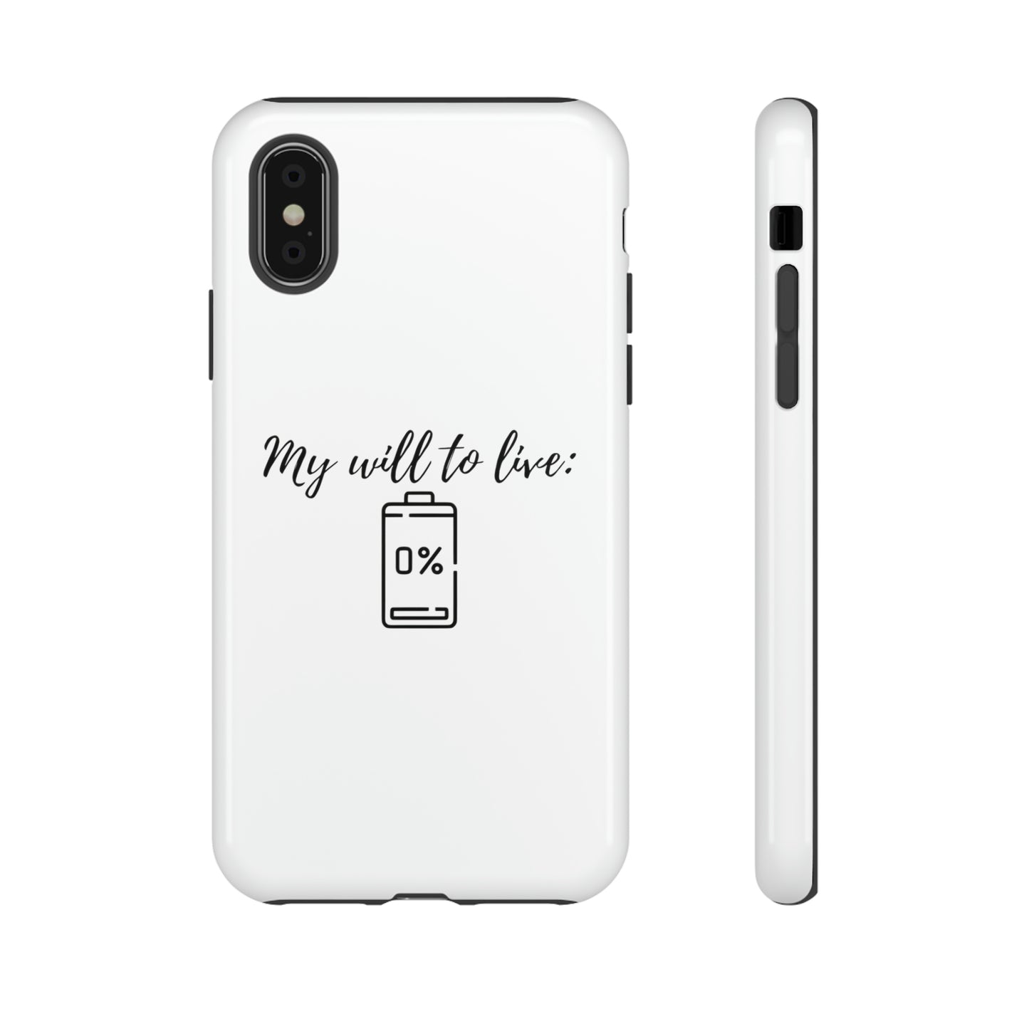 "My will to live: 0%" Premium Quality Phone Case