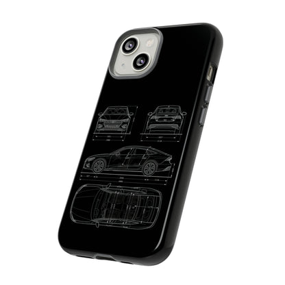 "Car Blueprint RS7" Premium Quality Phone Case