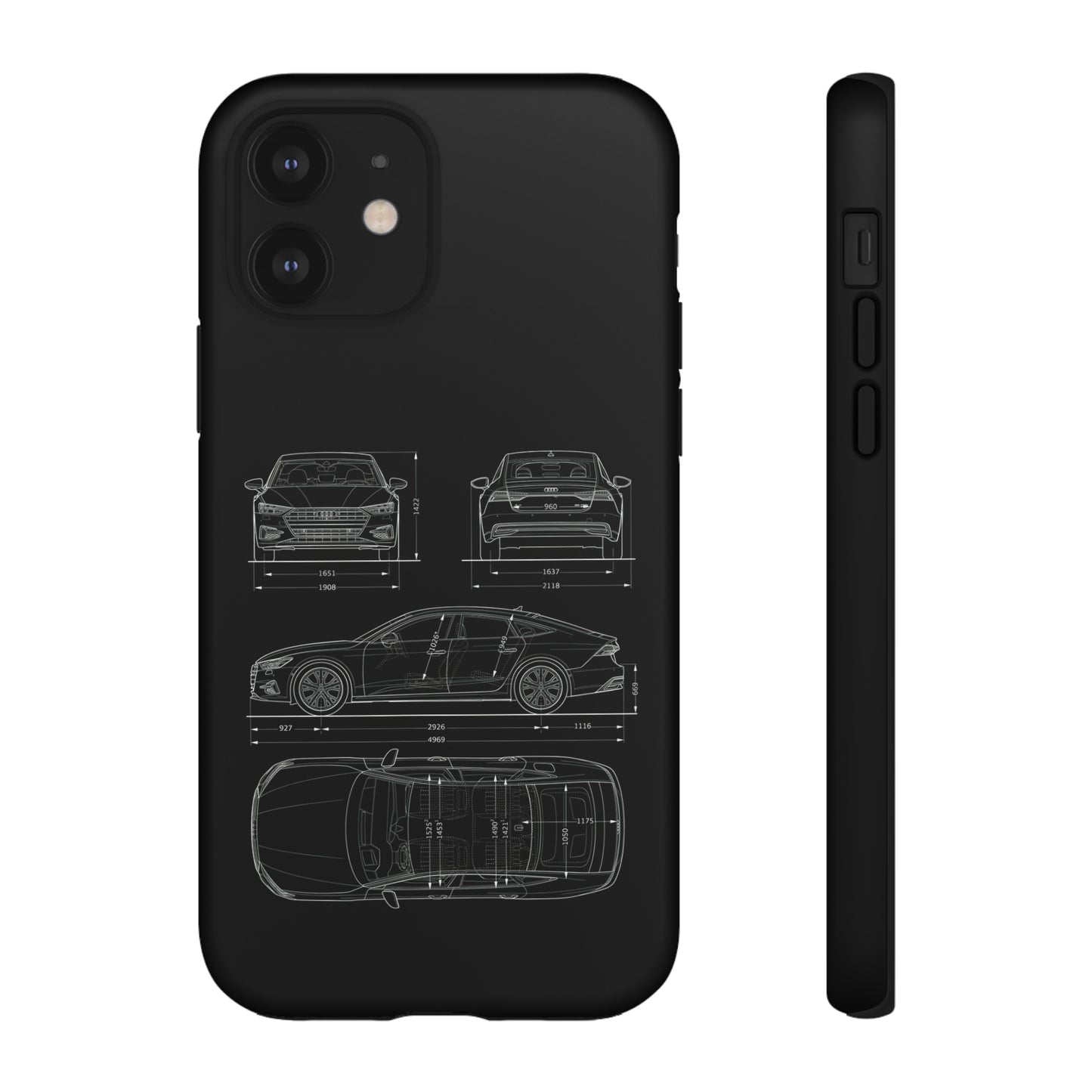 "Car Blueprint RS7" Premium Quality Phone Case