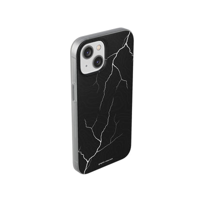 "Lightning and Topography Black" High Quality Phone Case