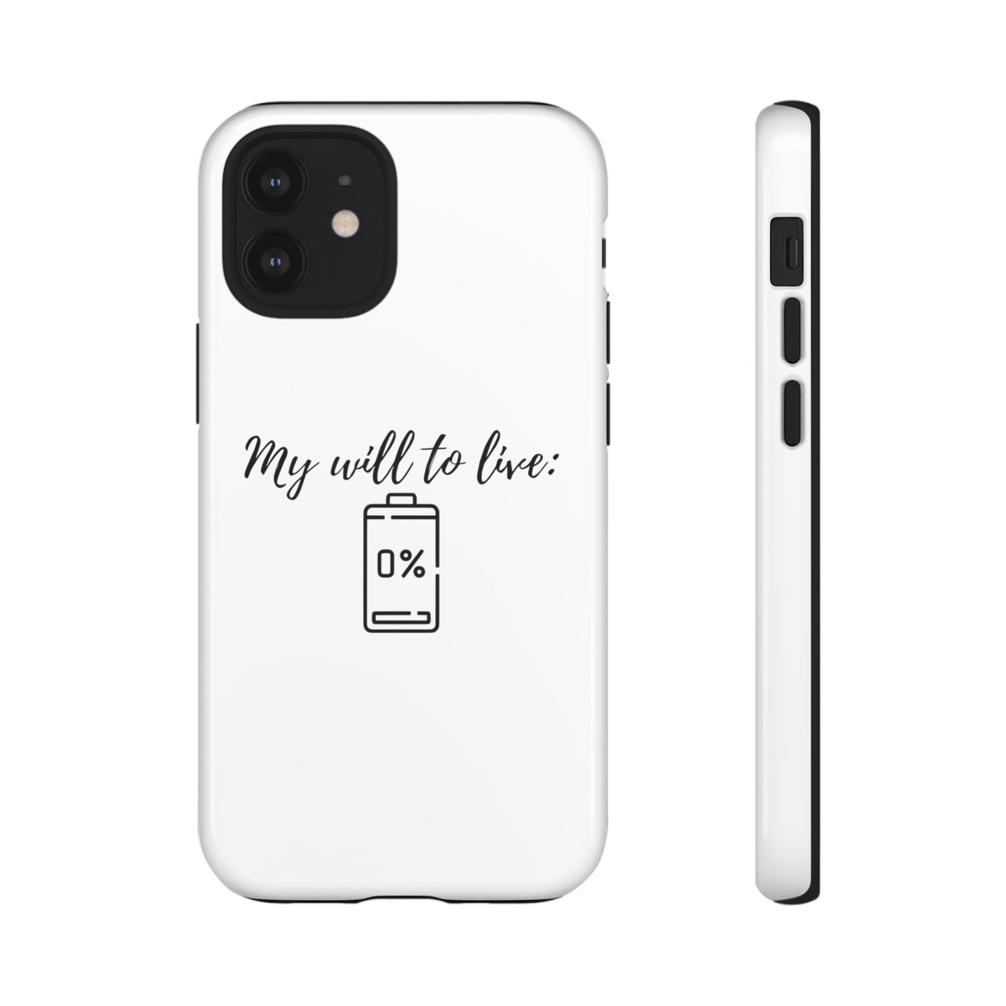 "My will to live: 0%" Premium Quality Phone Case