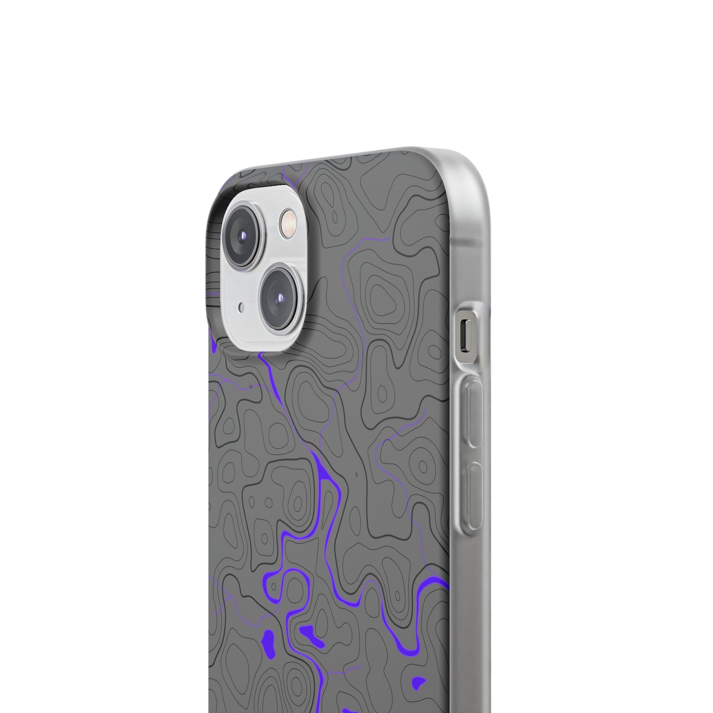 "Black Purple Topography" High Quality Phone Case