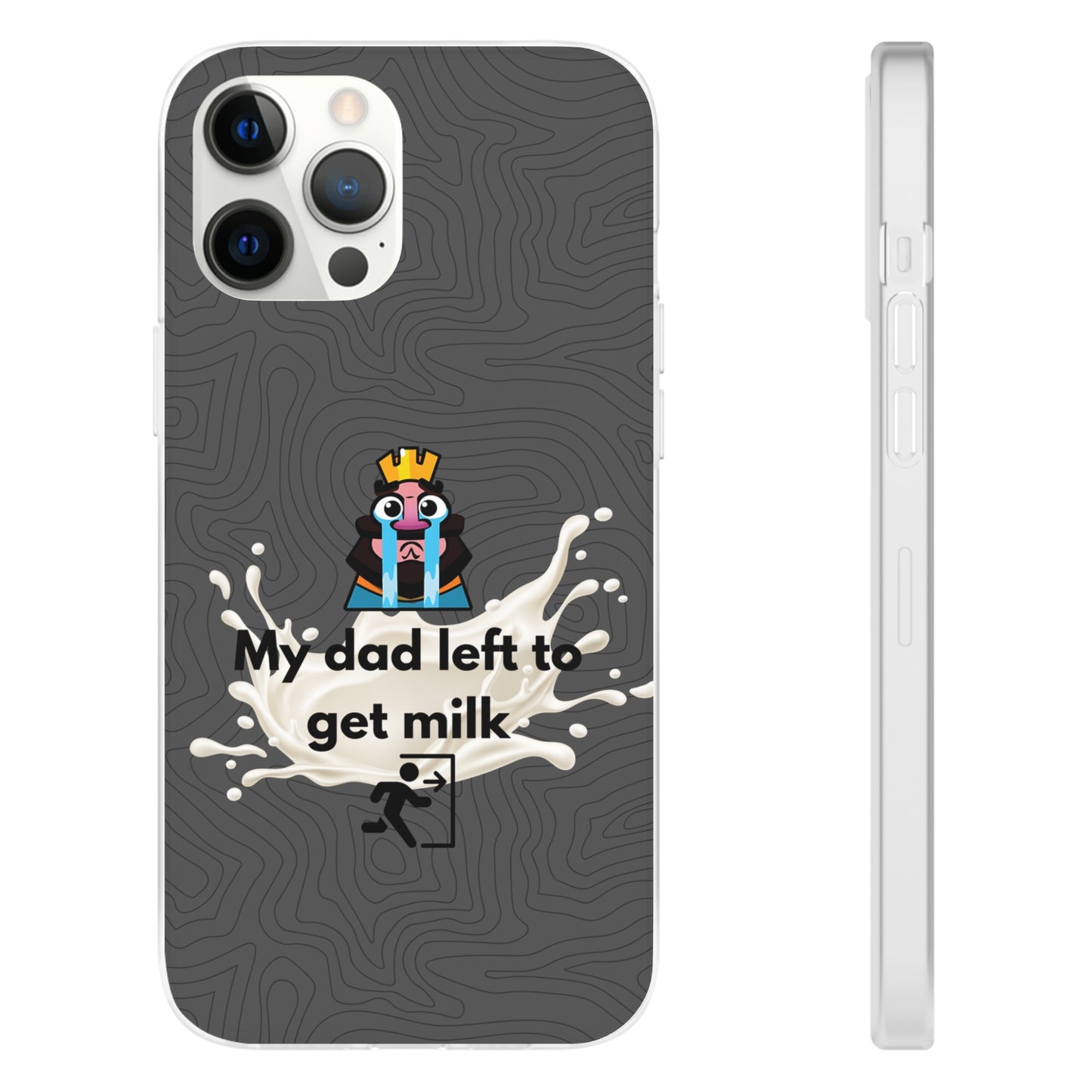 "My dad left to get milk" High Quality Phone Case