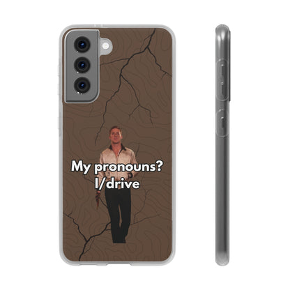 "My pronouns? I/drive" High Quality Phone Case