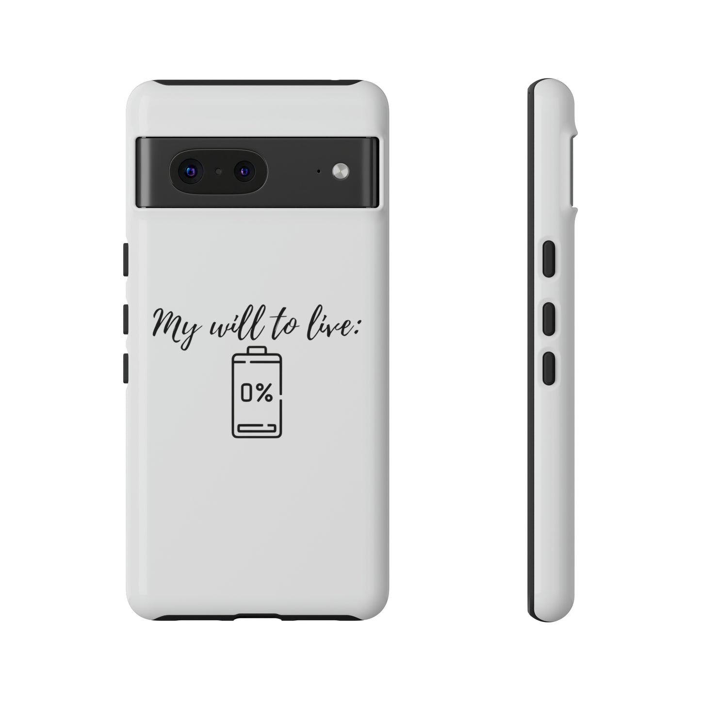 "My will to live: 0%" Premium Quality Phone Case