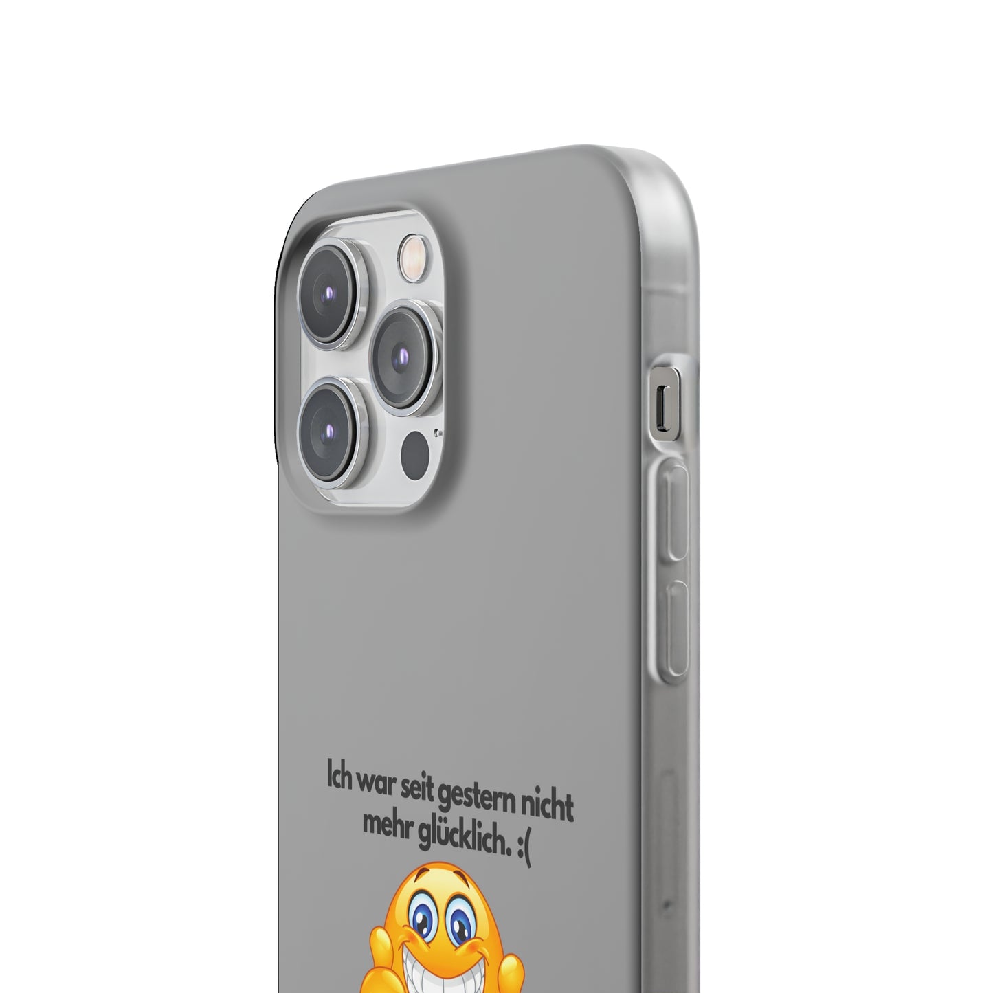 "lch war seit gestern nicht mehr glücklich" High Quality Phone Case