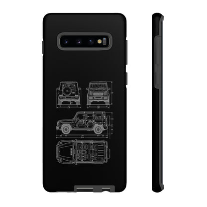 "Wagon Blueprint" Premium Quality Phone Case